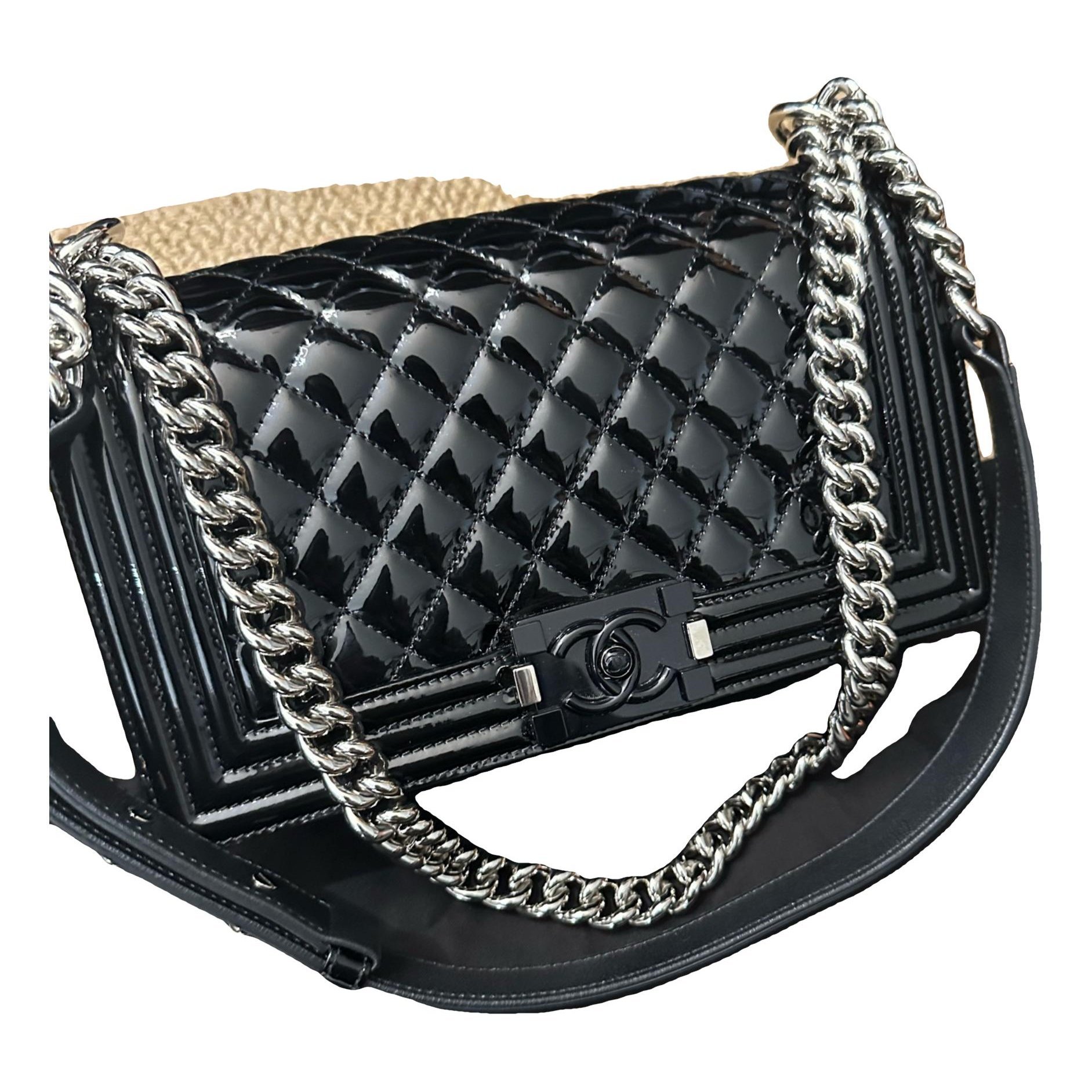 Boy patent leather crossbody bag