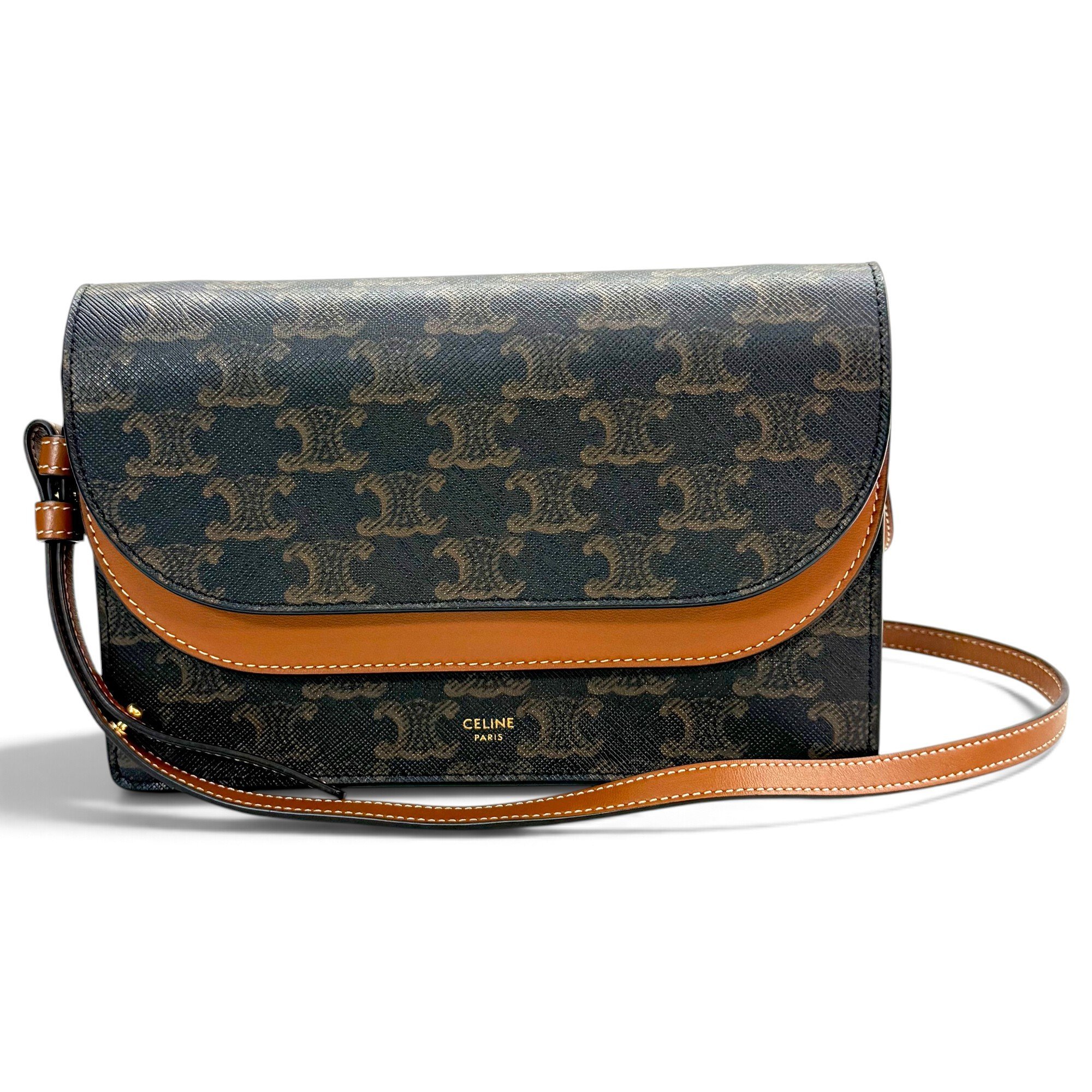 Triomphe leather handbag