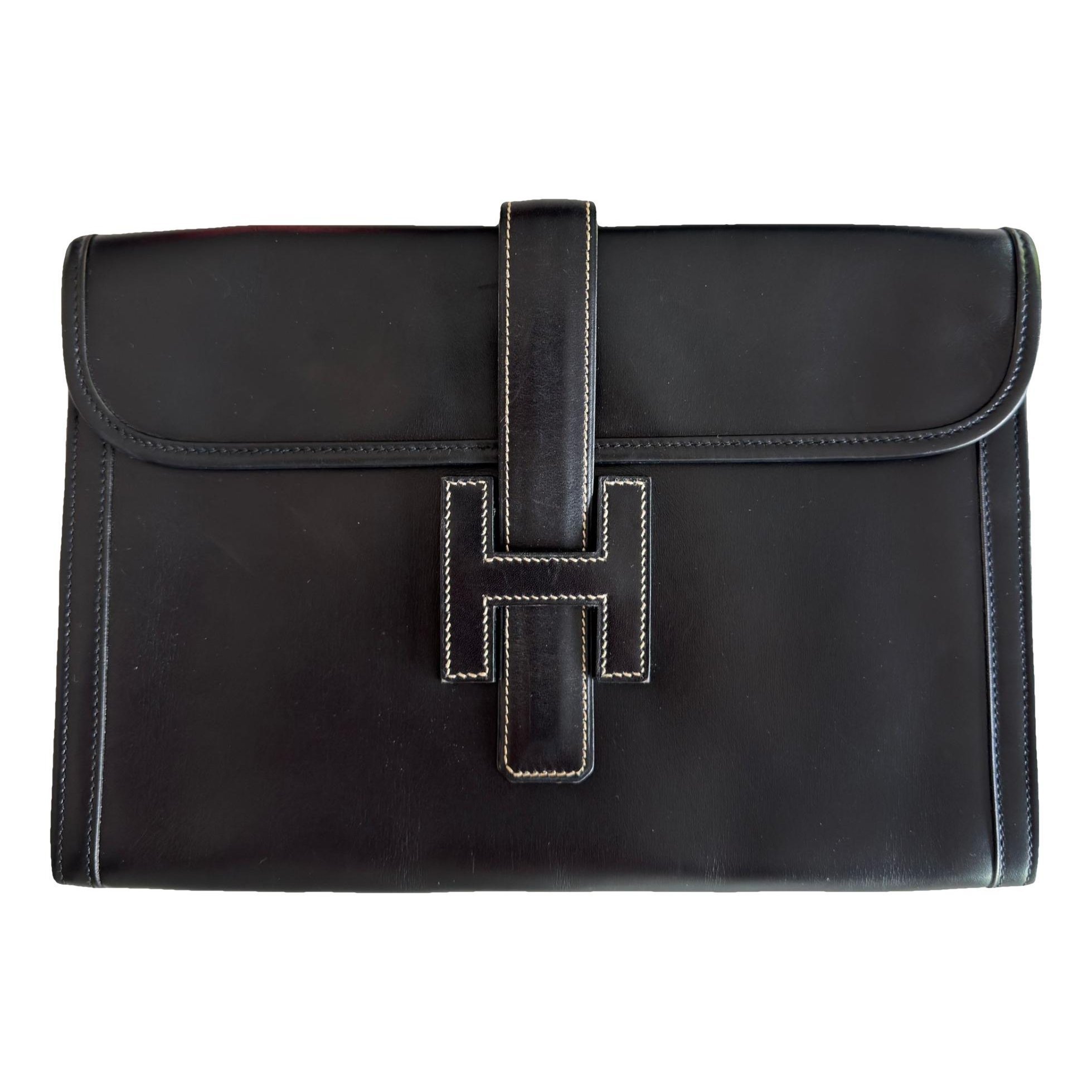 Hermes Jige Handbag Box Calf Leather