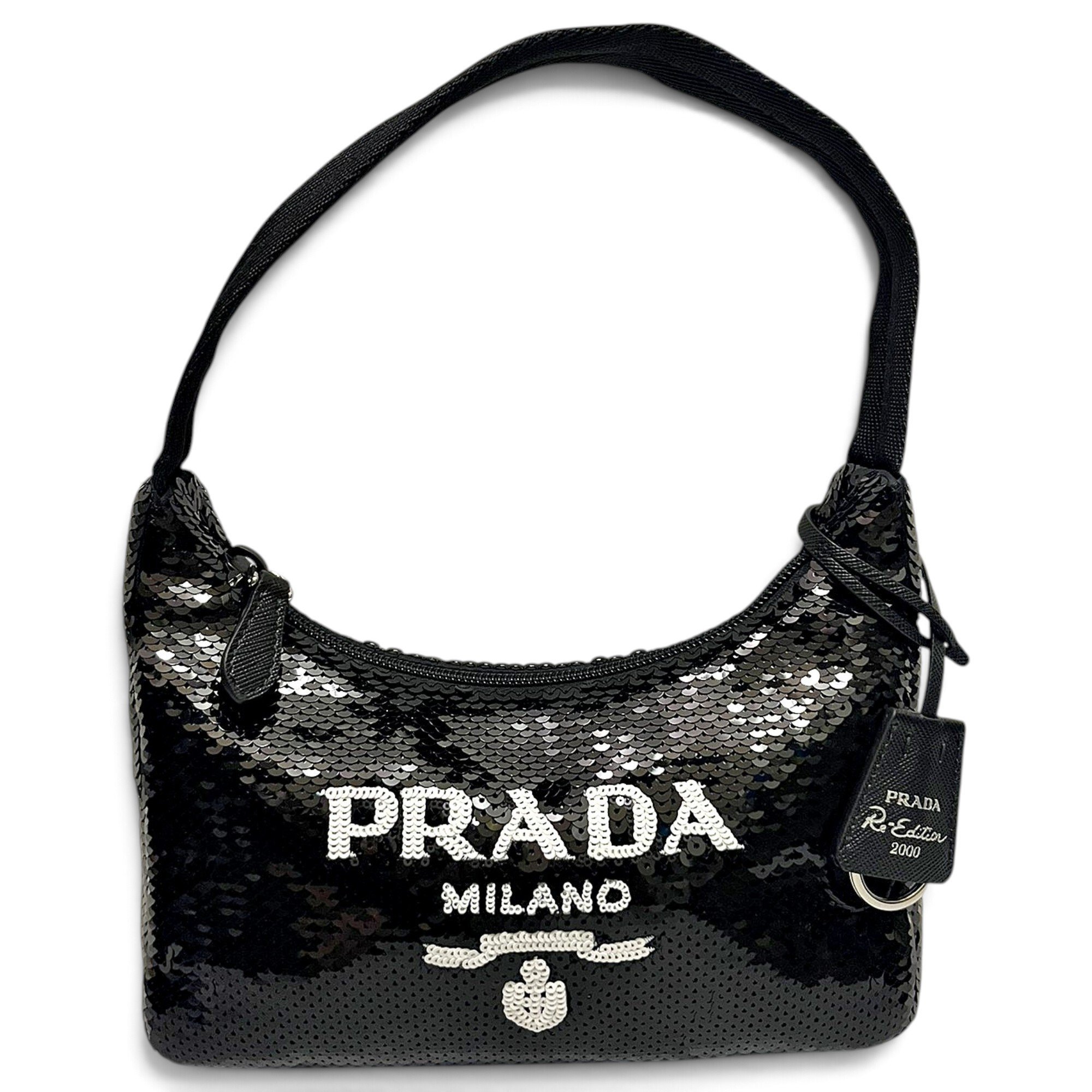 Prada Re-Edition 2000 glitter handbag
