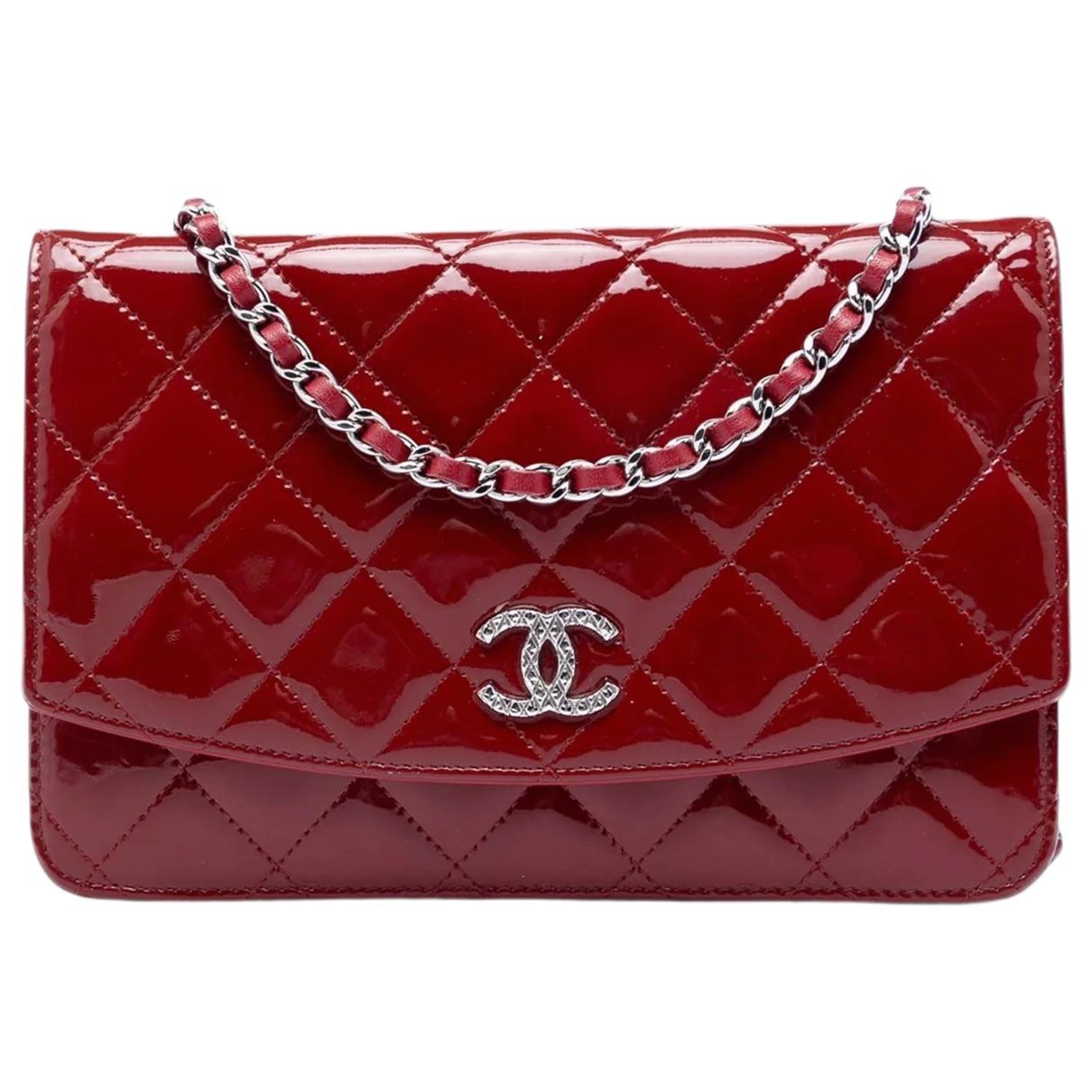 Wallet On Chain leather crossbody bag