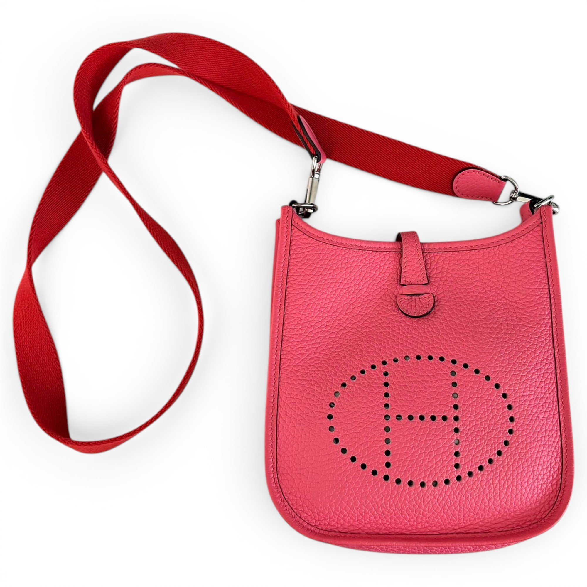 Hermes Evelyne Handbag Clemence Leather 2024