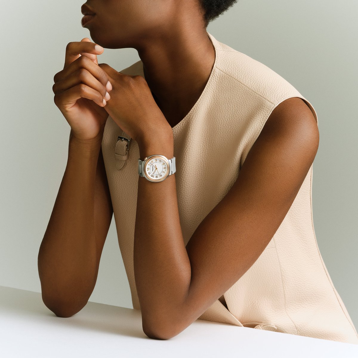 Sans Coloris Hermès Cut Watch, Large Model, 36 mm