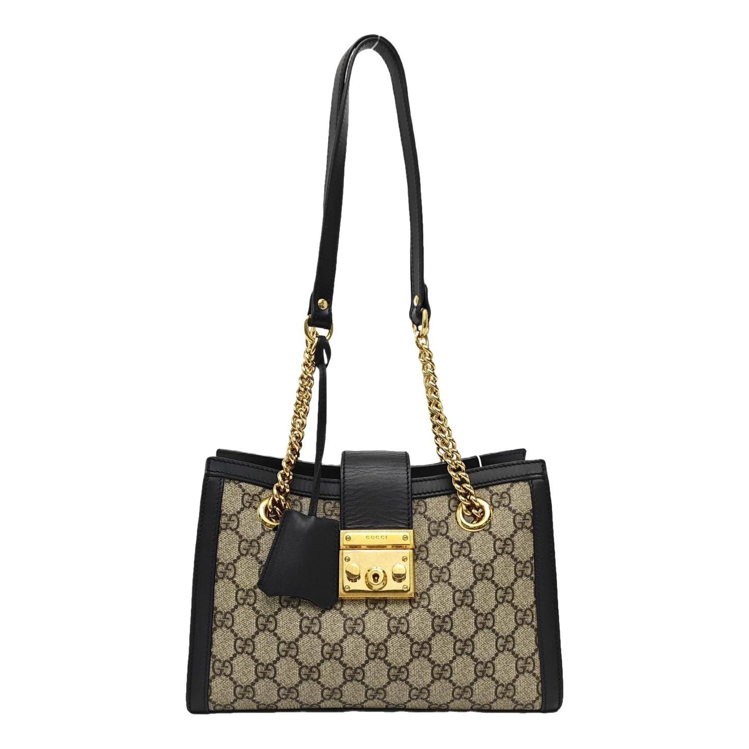 Padlock leather handbag