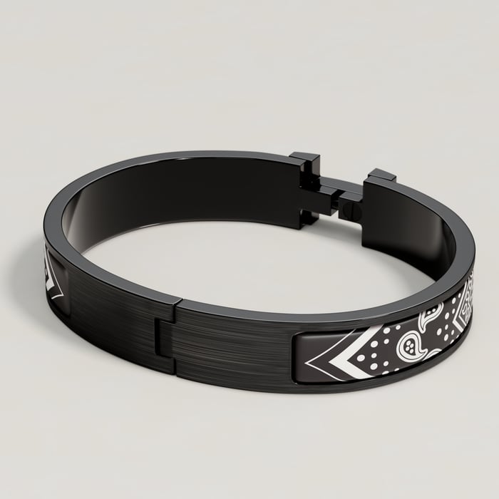 Positif Clic Hh Bandana So Black Bracelet