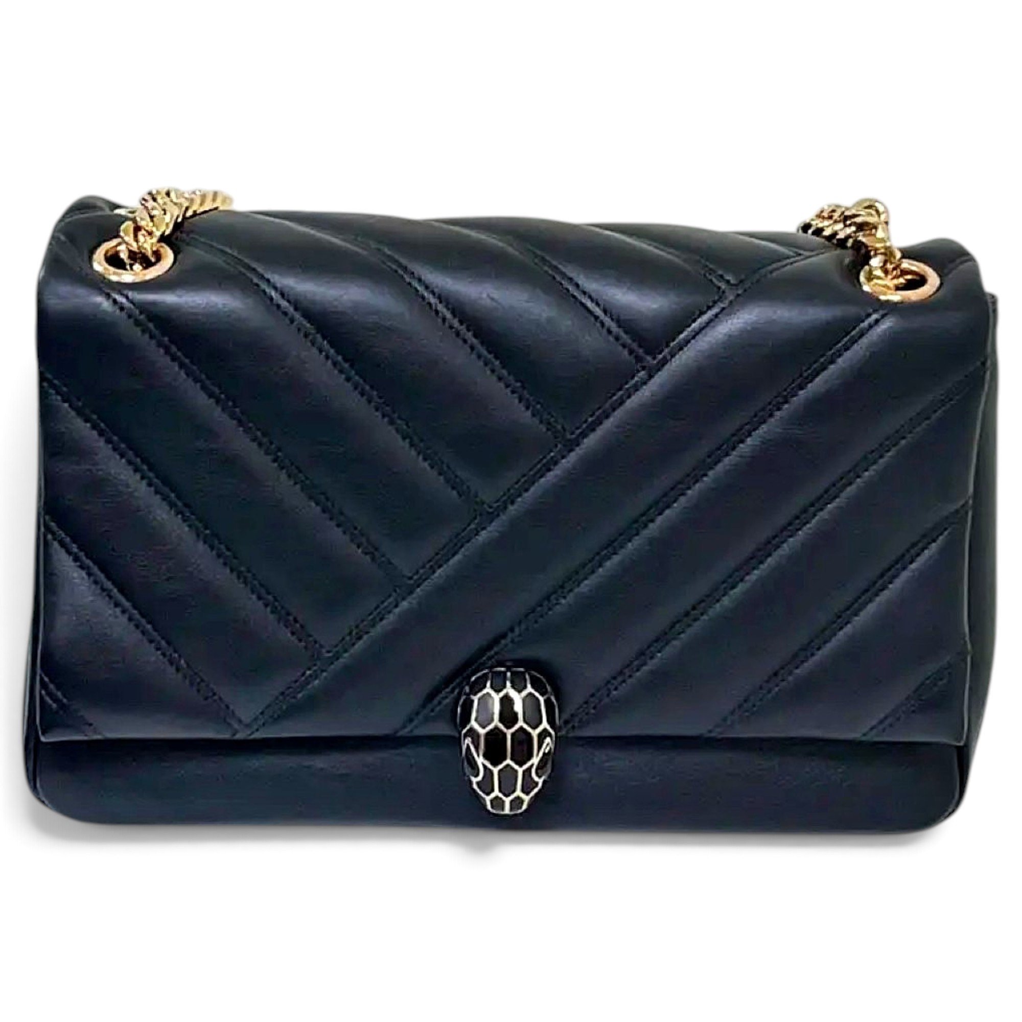Serpenti leather handbag