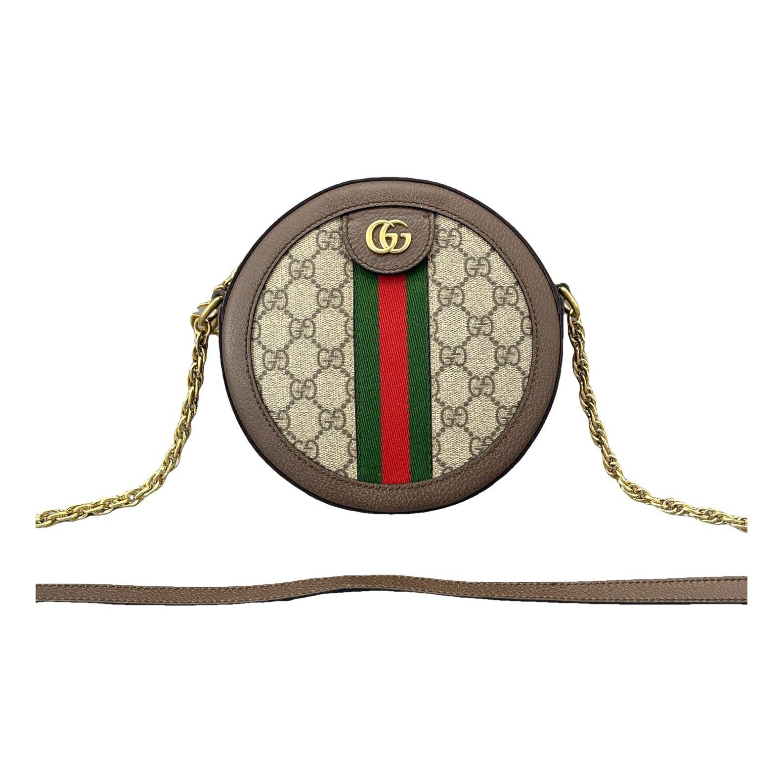 Ophidia Round leather tote