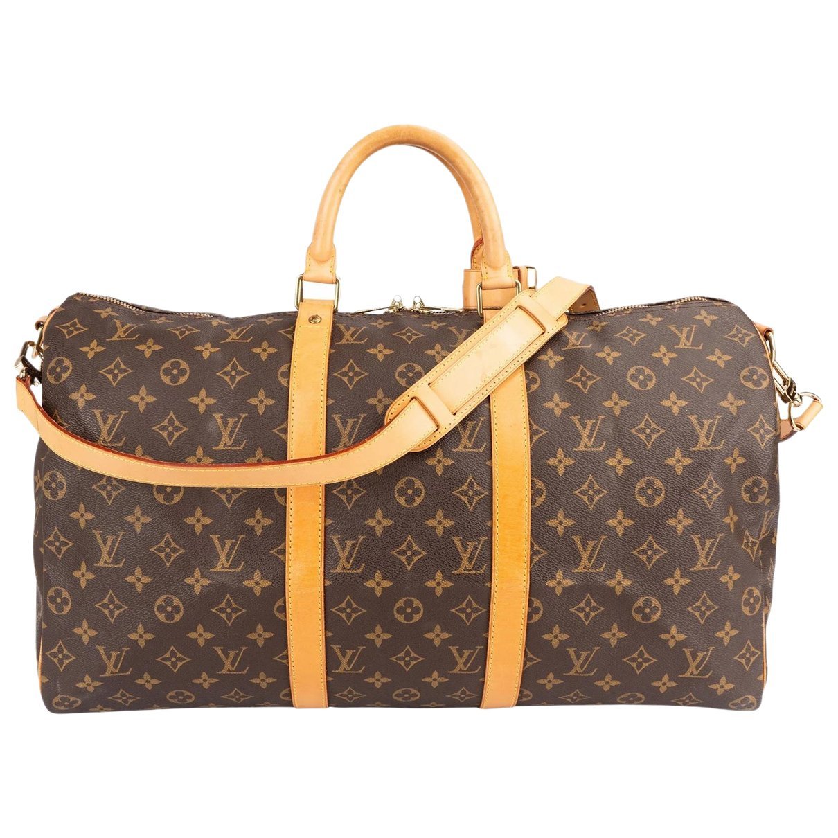 Keepall leather travel bag