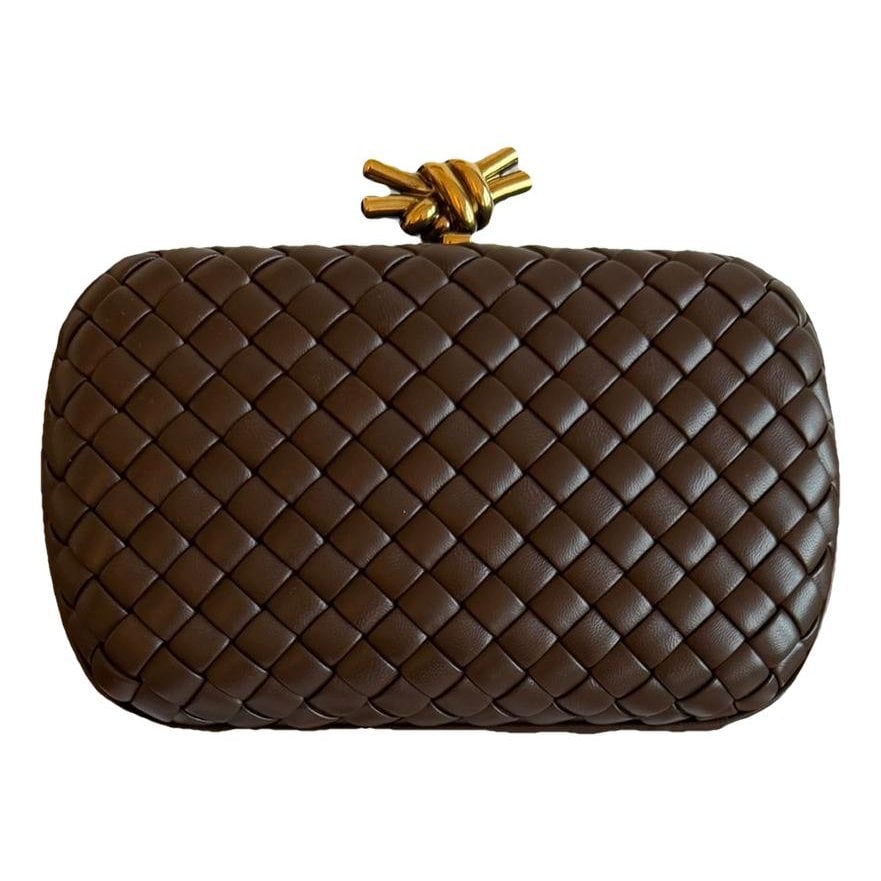 Pochette Knot leather clutch bag