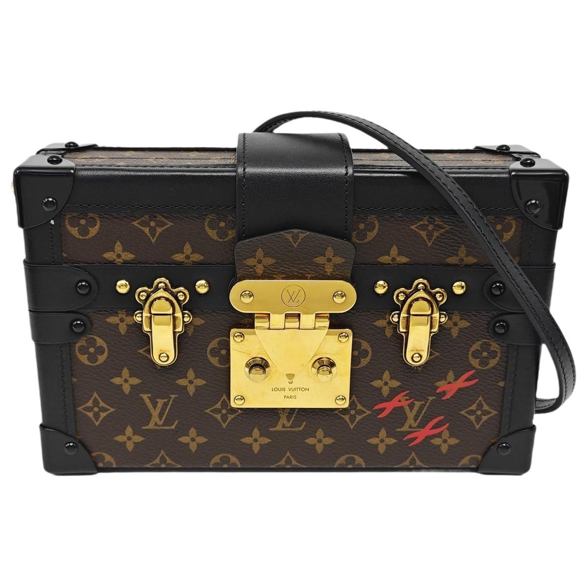 Petite Malle leather crossbody bag