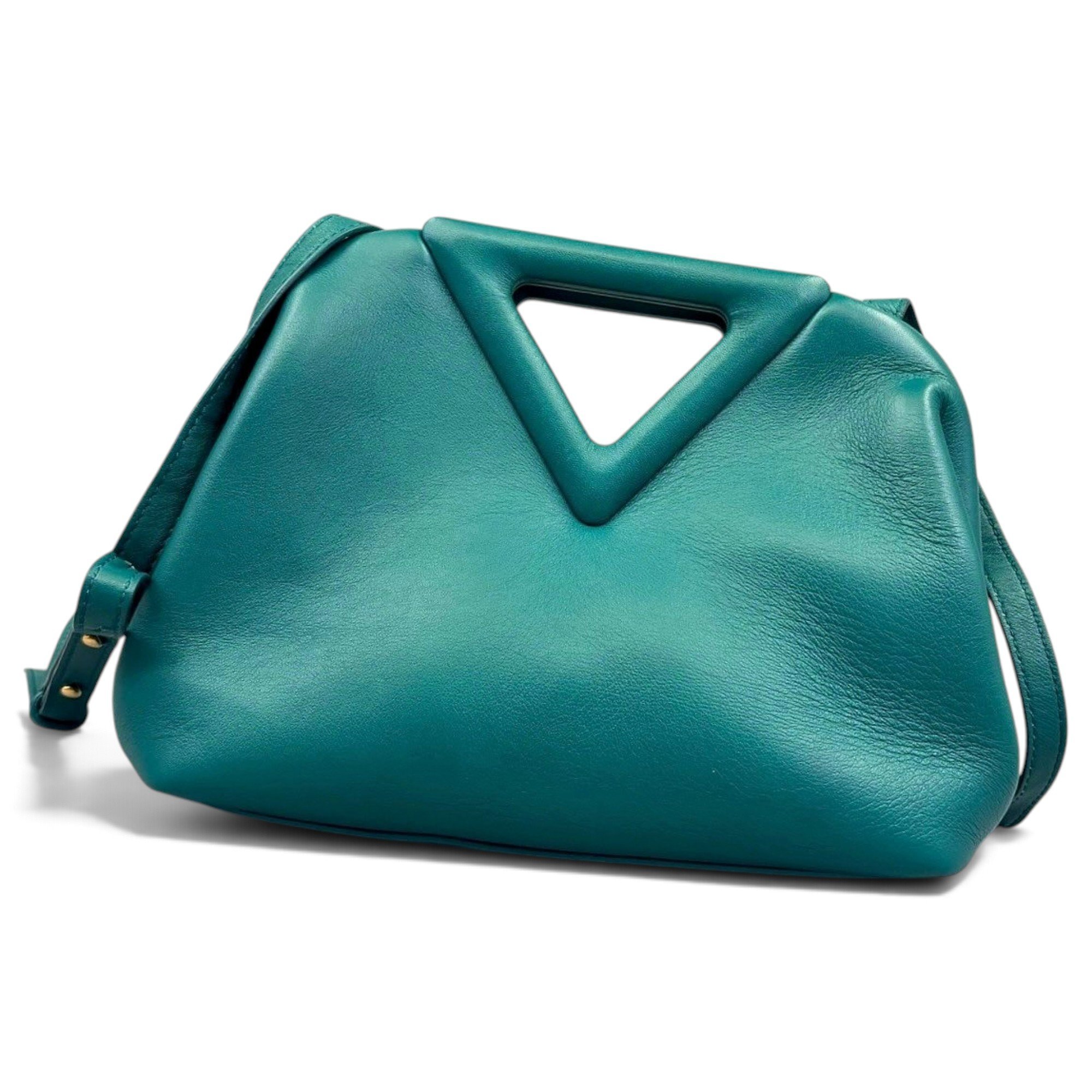 Point leather handbag
