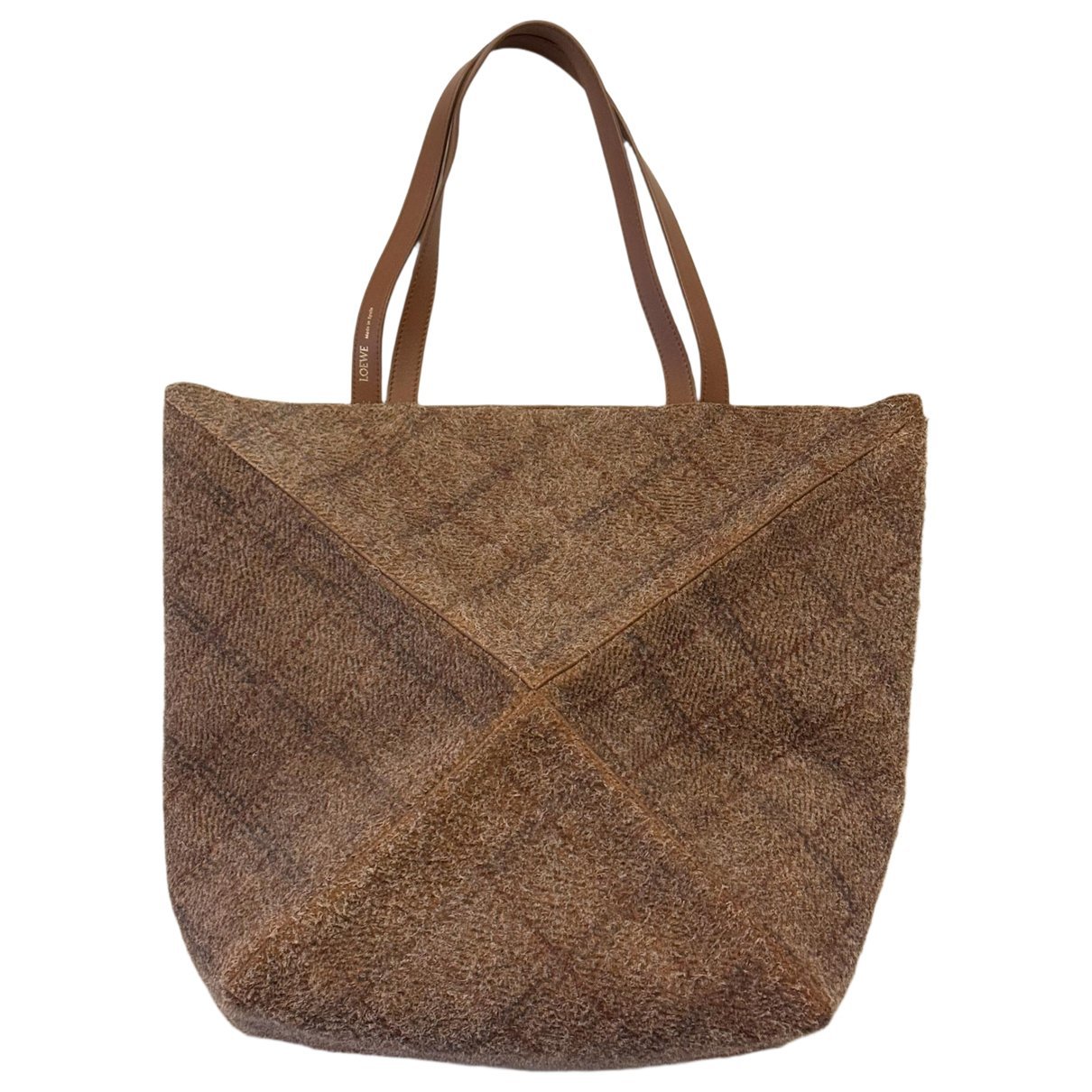 Puzzle Fold leather tote