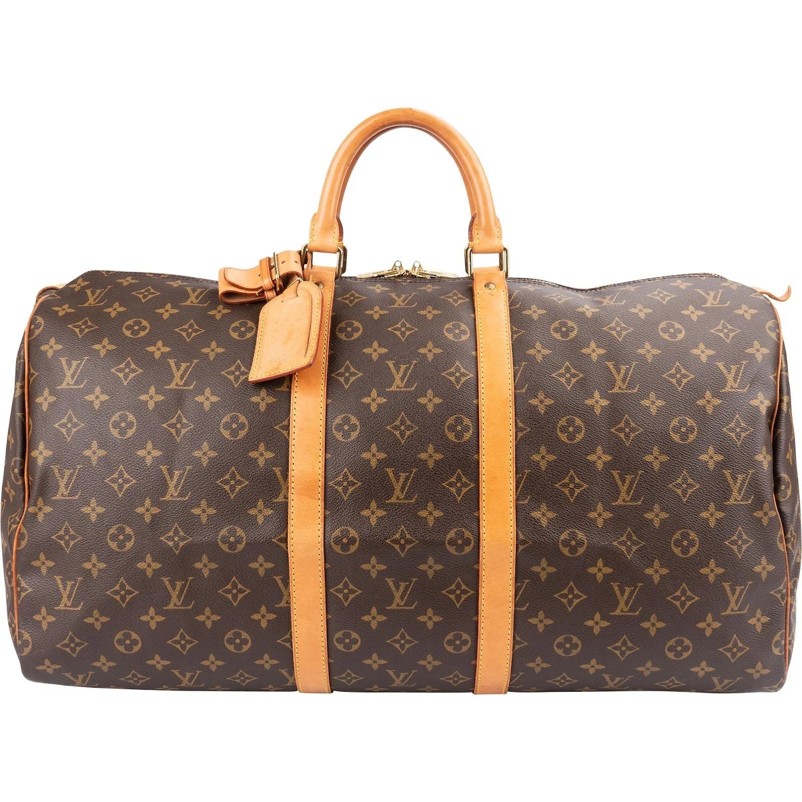 Keepall leather travel bag