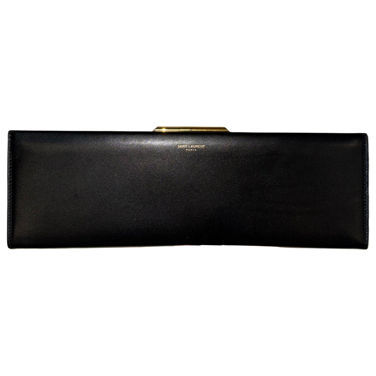 Leather clutch bag
