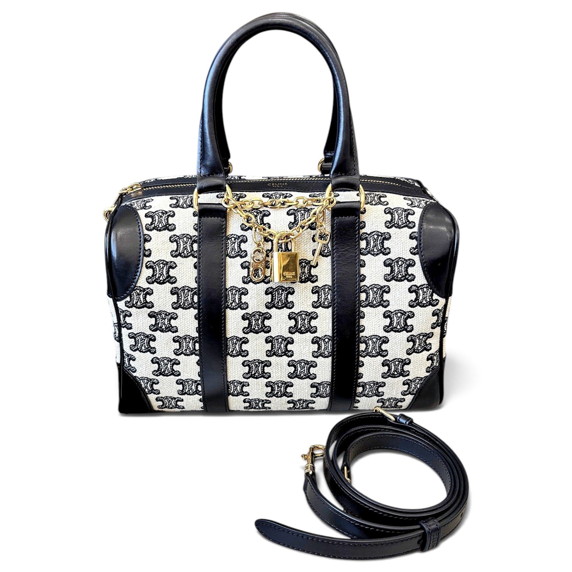 Triomphe leather handbag