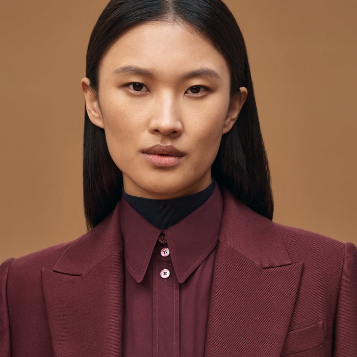 Rouge Bordeaux Wraparound Suit Jacket