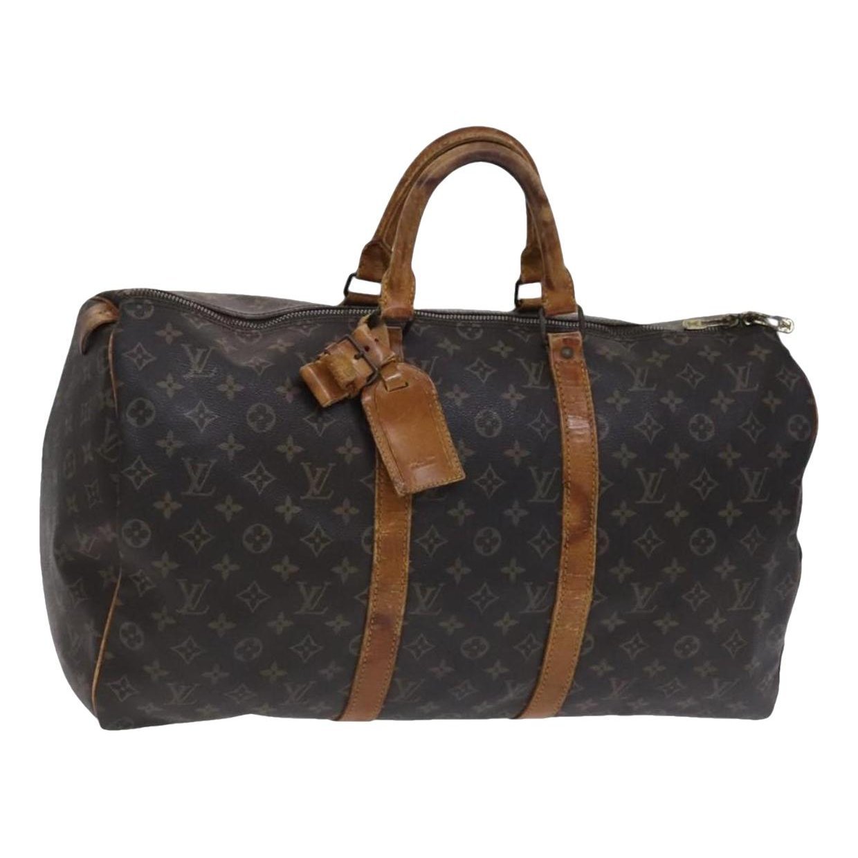 Keepall leather travel bag