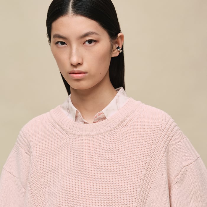 Rose Palomino Cashmere Long-sleeve Sweater