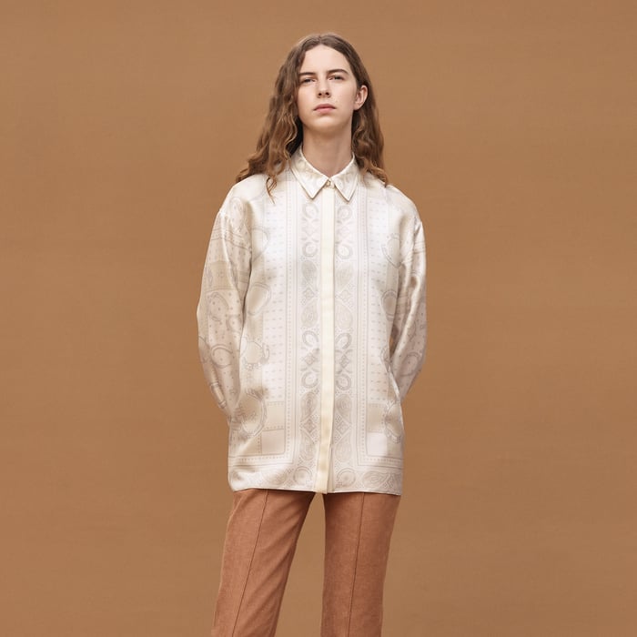 Blanc Tulle "Porte-bonheur Bandana" Shirt