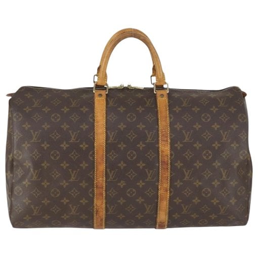 Keepall leather travel bag