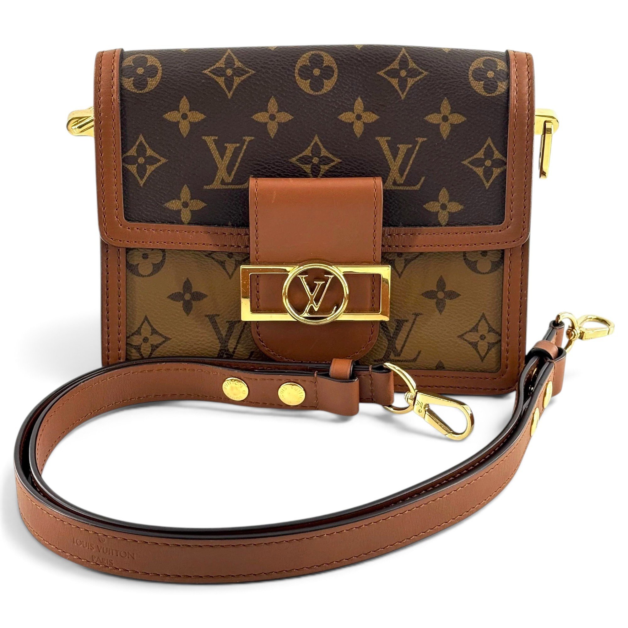Dauphine leather crossbody bag
