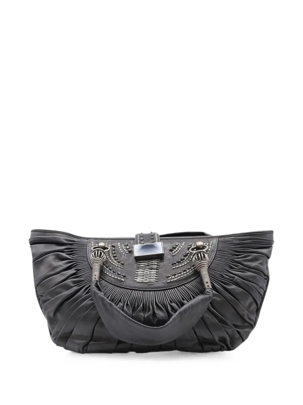 Plissé pleated tote bag
