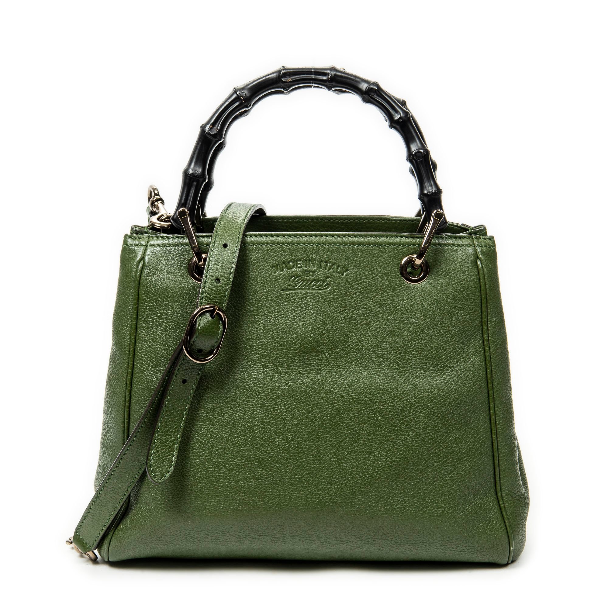 Bamboo leather handbag