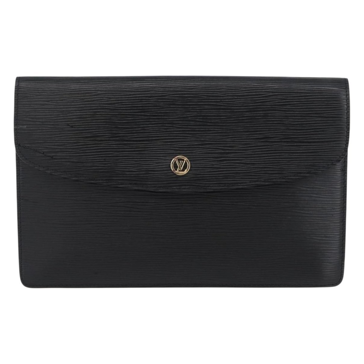 Leather clutch bag