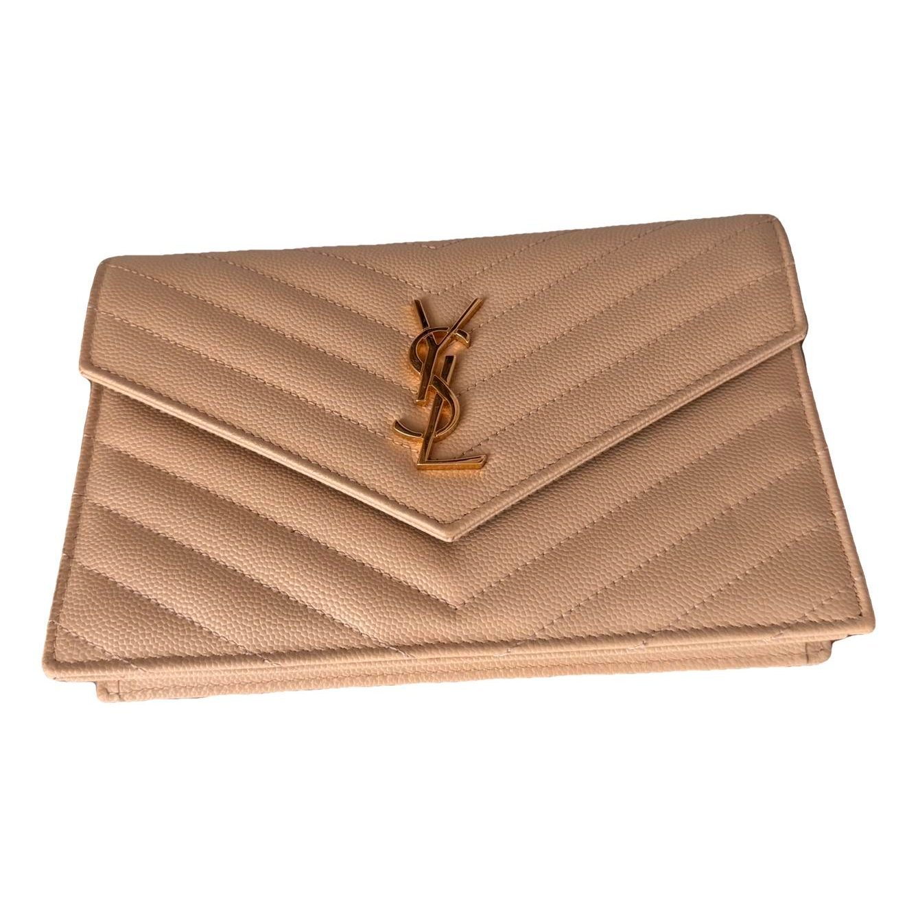 Leather clutch bag