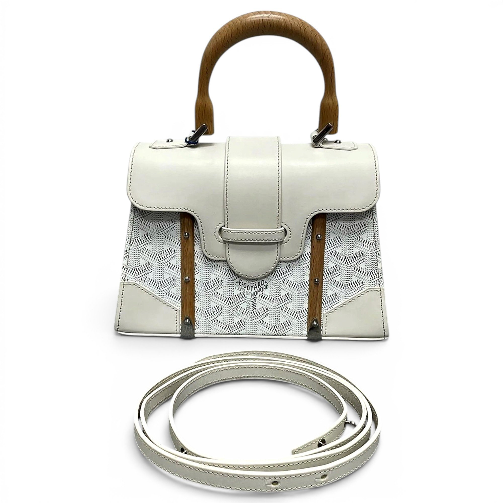 Goyard Saïgon leather handbag