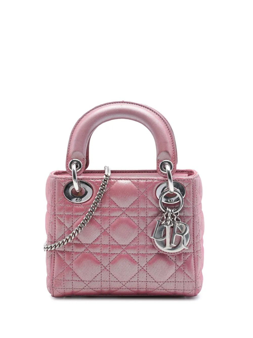 Dior 2016 Mini Iridescent Lambskin Cannage Lady Dior satchel