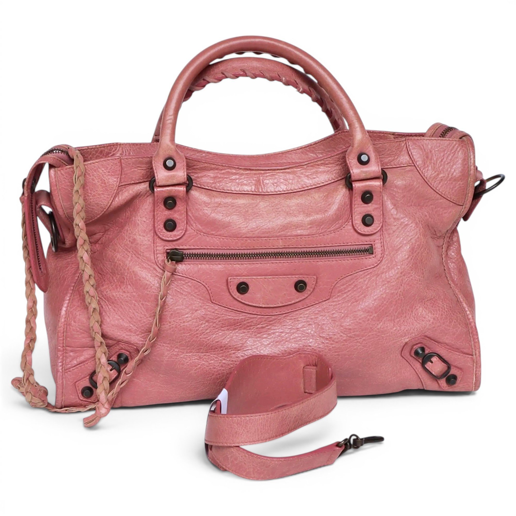 Classic Metalic leather handbag