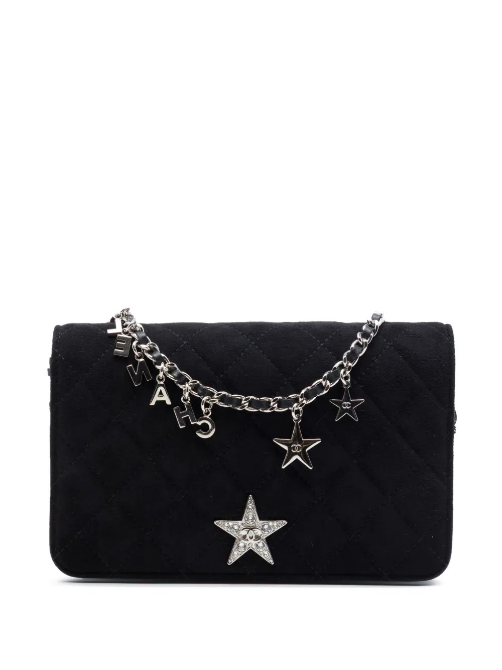 2019 Quilted Suede Cocostellar Wallet on Chain crossbody bag