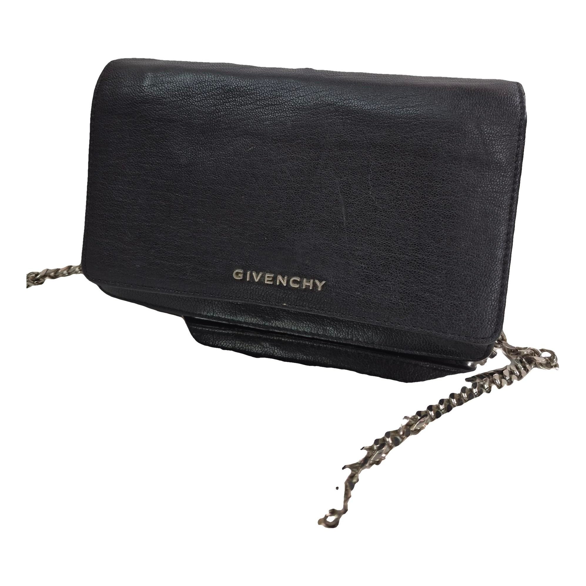 Leather clutch bag