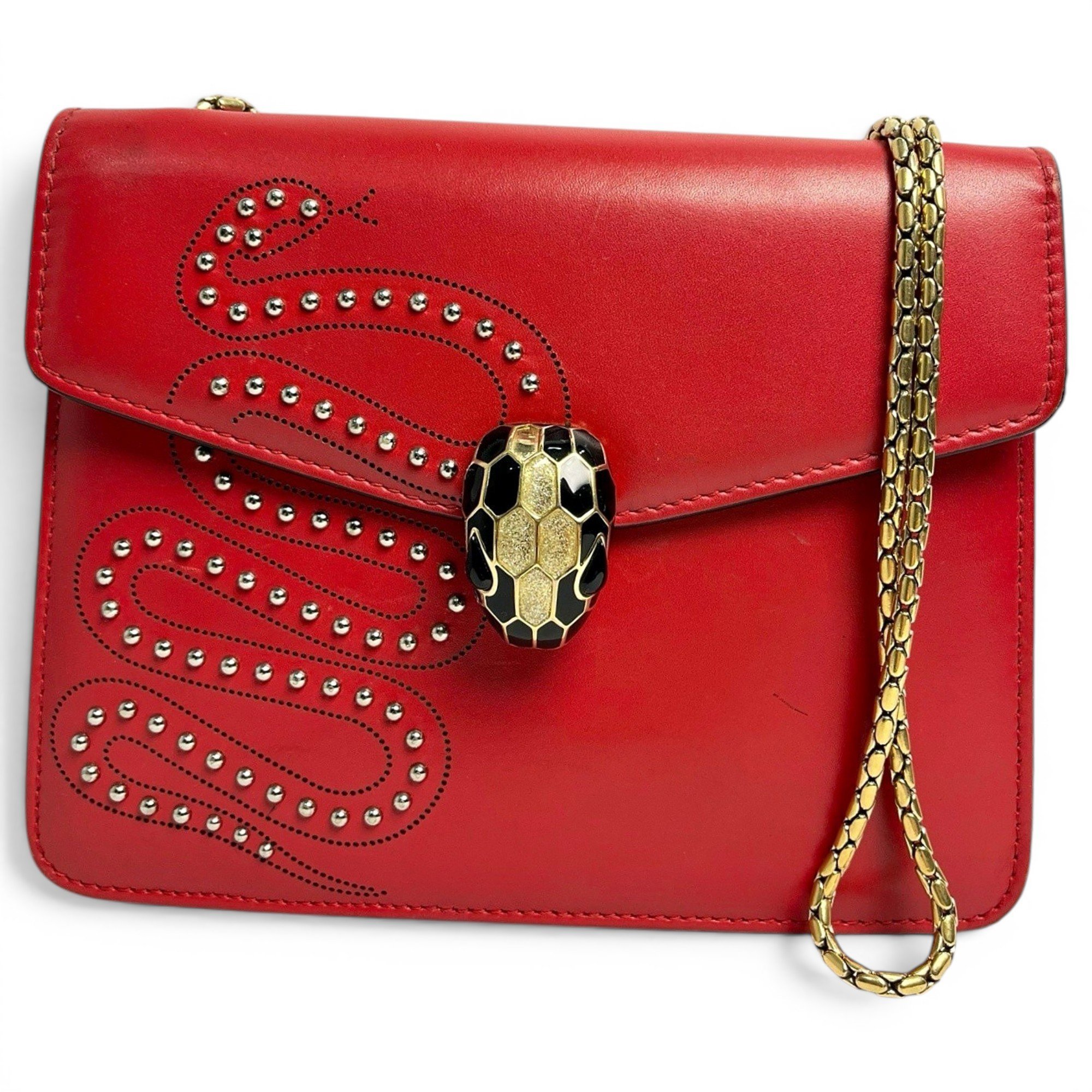 Serpenti leather handbag