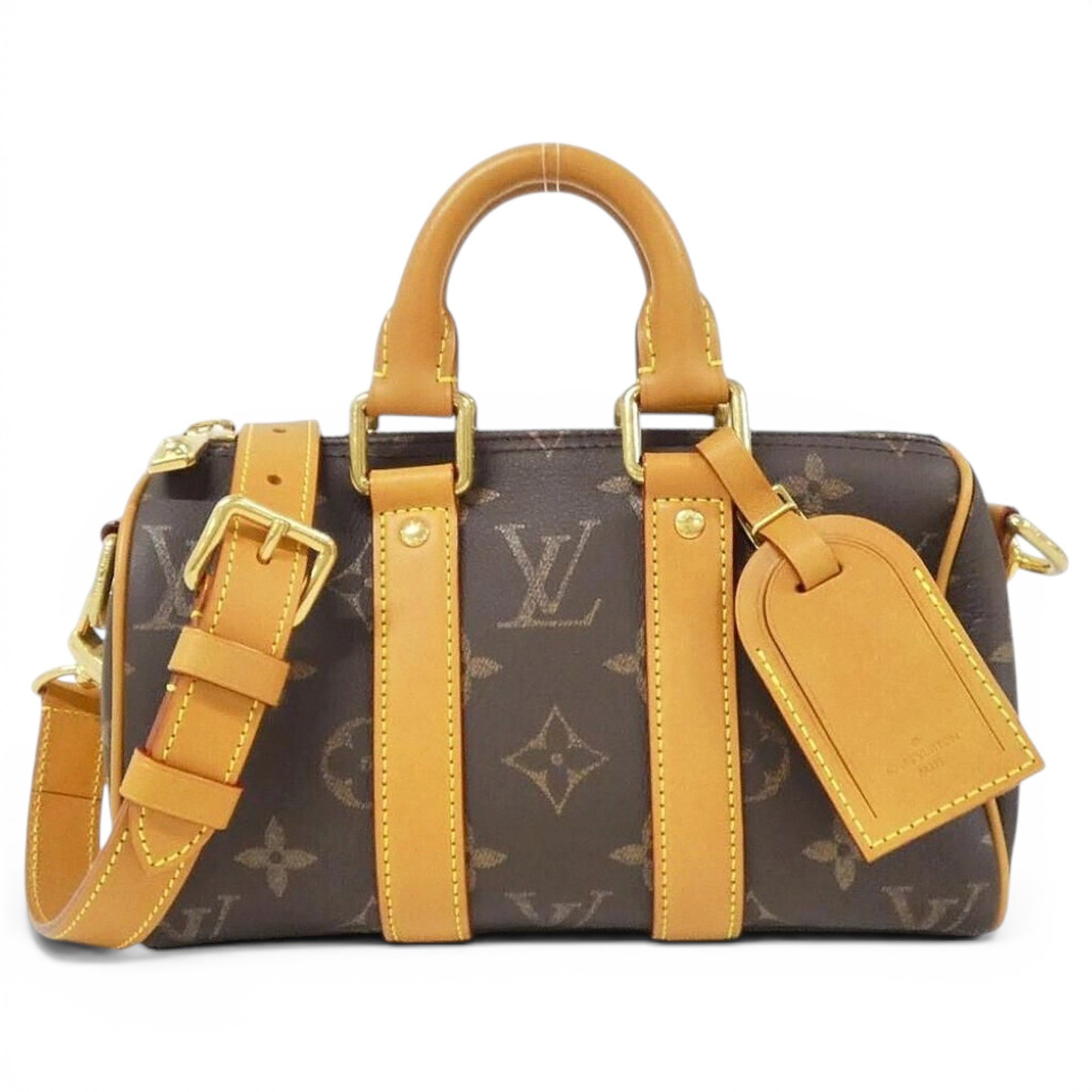 Keepall leather travel bag