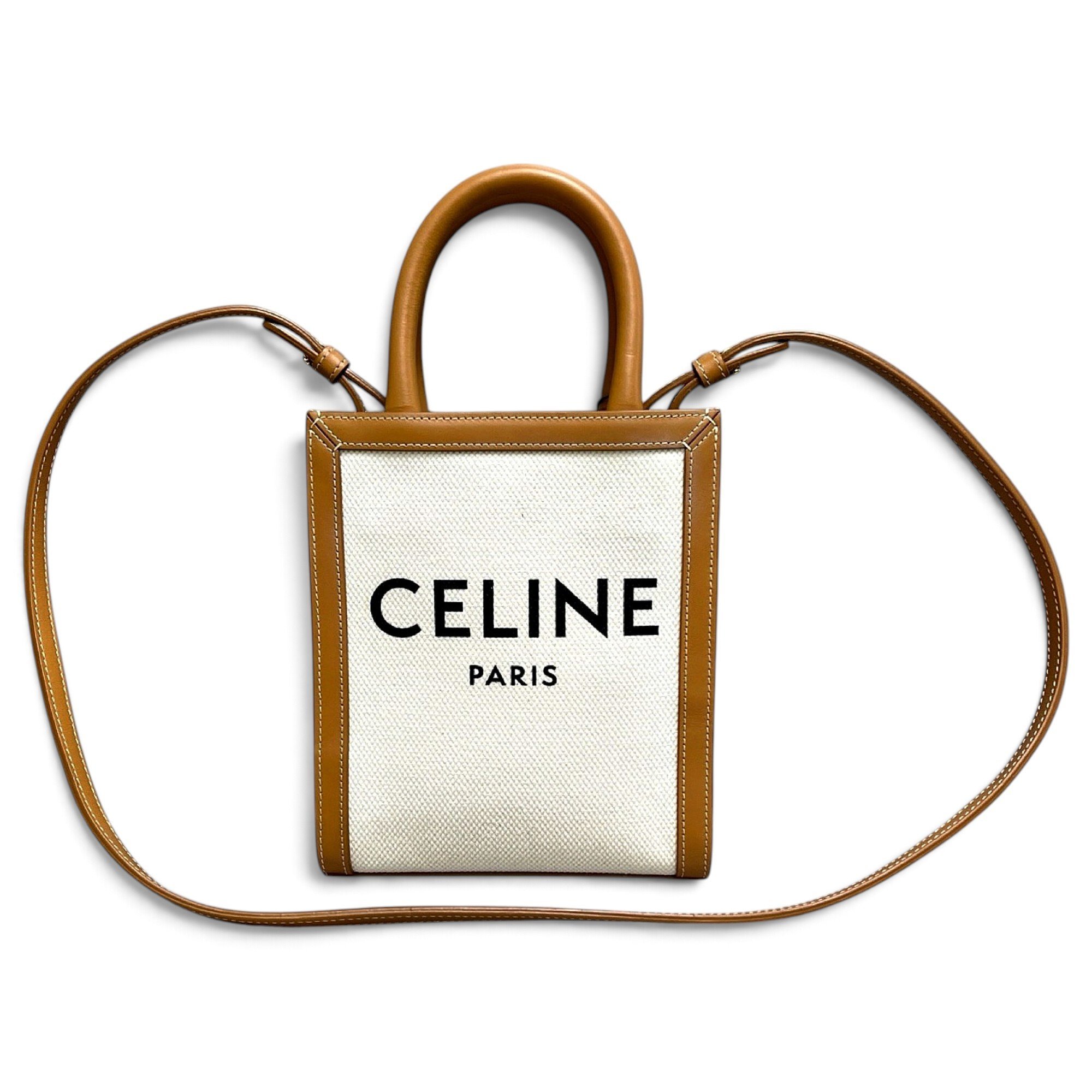Cabas Vertical leather tote