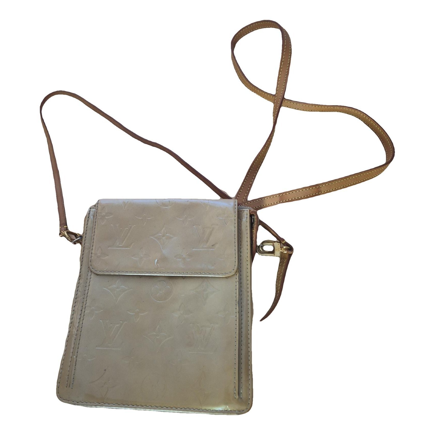 Patent leather clutch bag