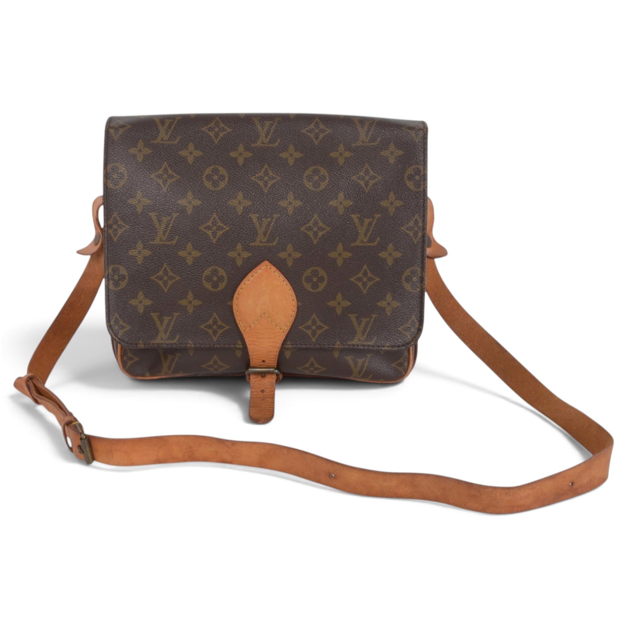 Cartouchière leather crossbody bag
