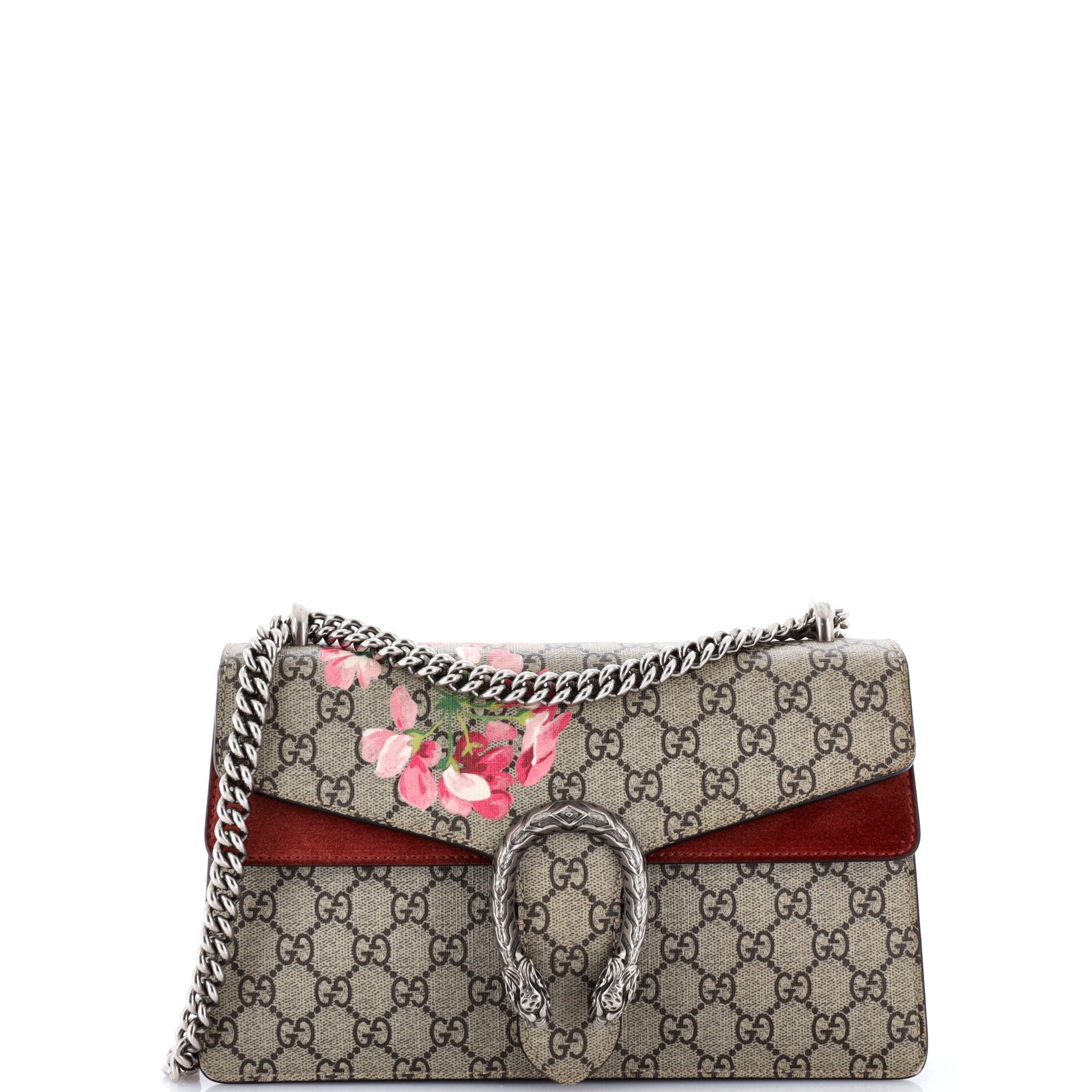 Dionysus Bag Blooms Print GG Coated Canvas Small