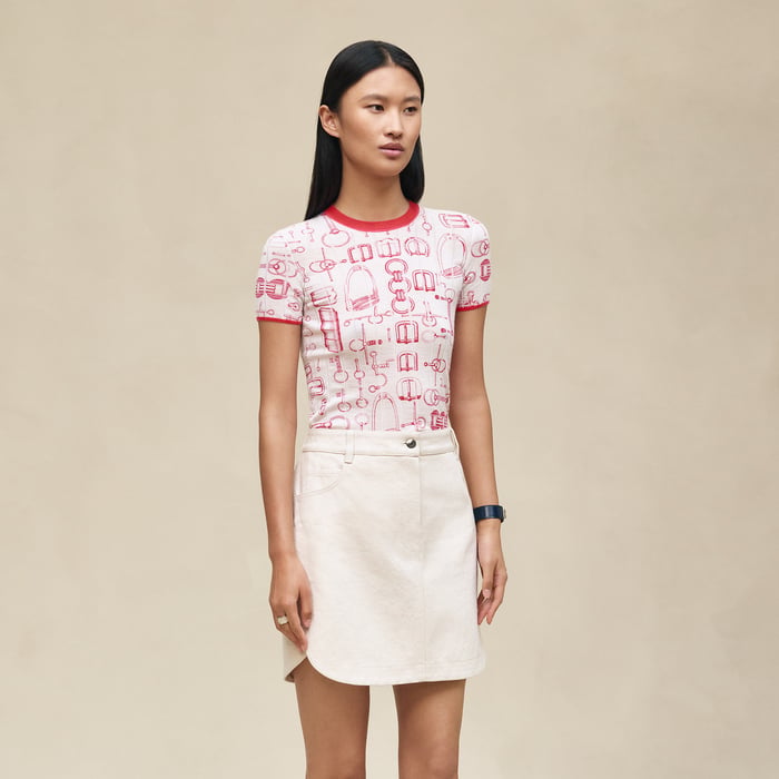 Blanc Cassé Equestrian Miniskirt