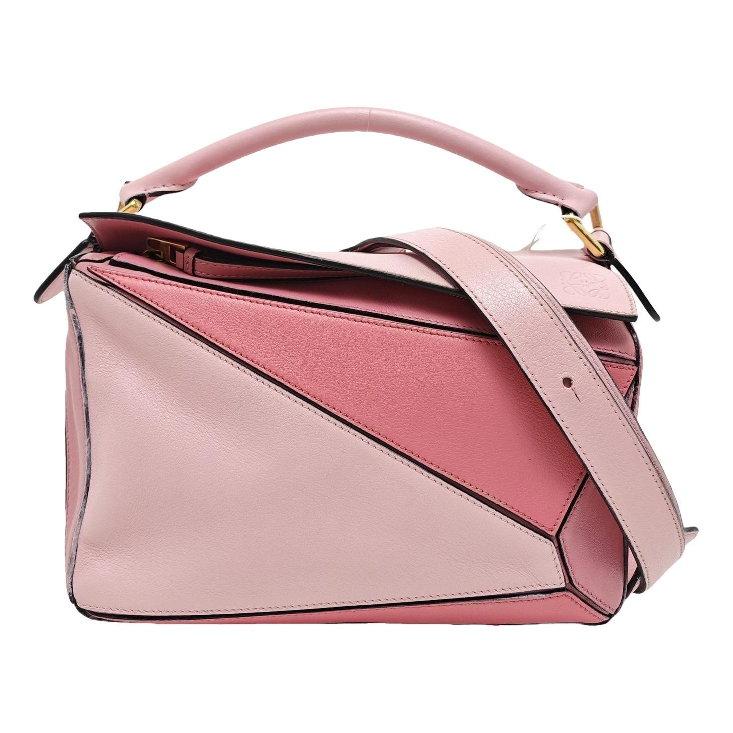 Puzzle leather handbag