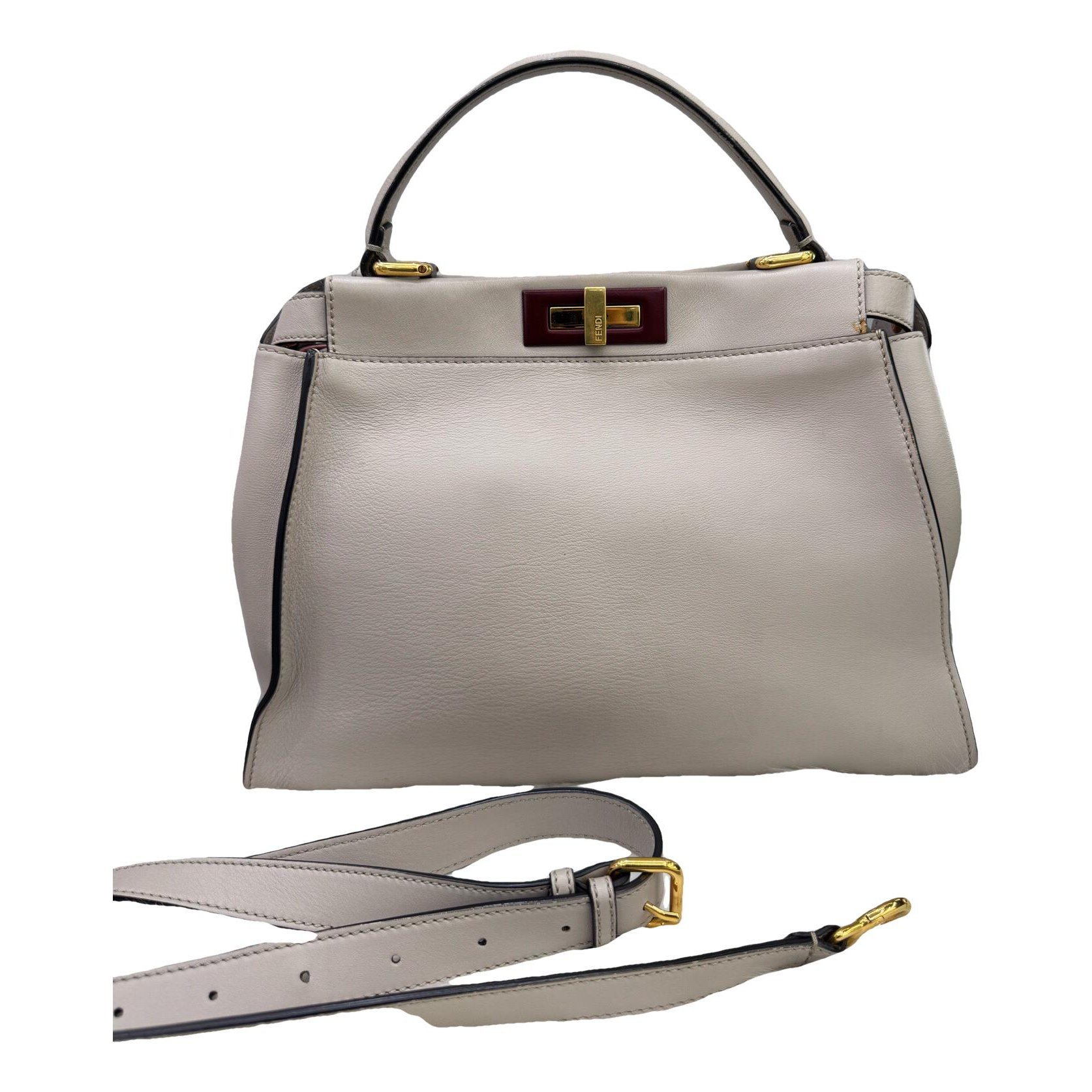 Peekaboo leather handbag