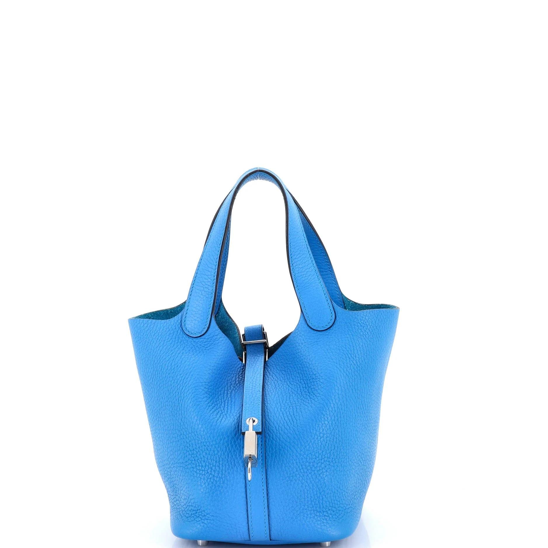 Hermes Picotin 18 Handbag Clemence Leather 2017