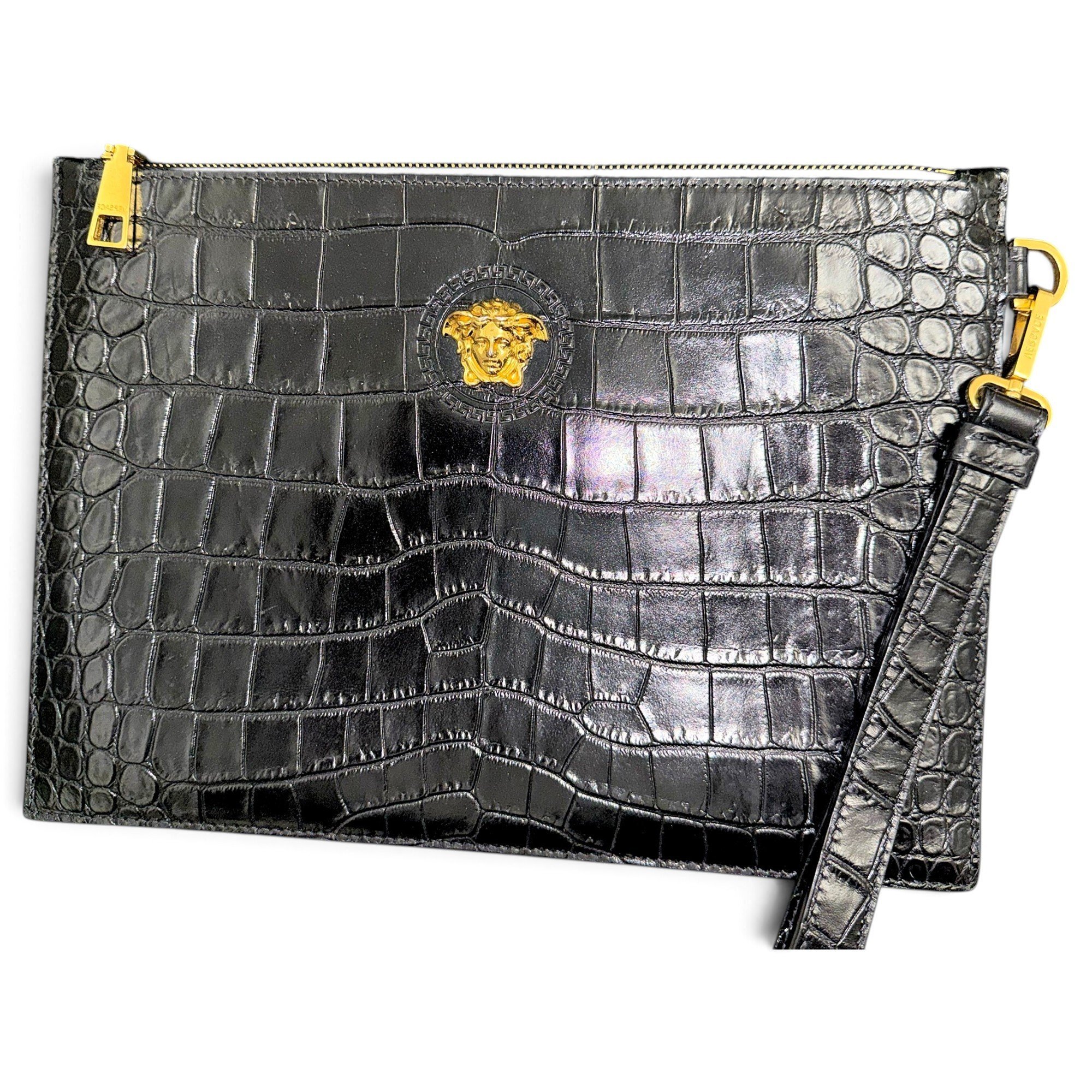 Patent leather clutch bag