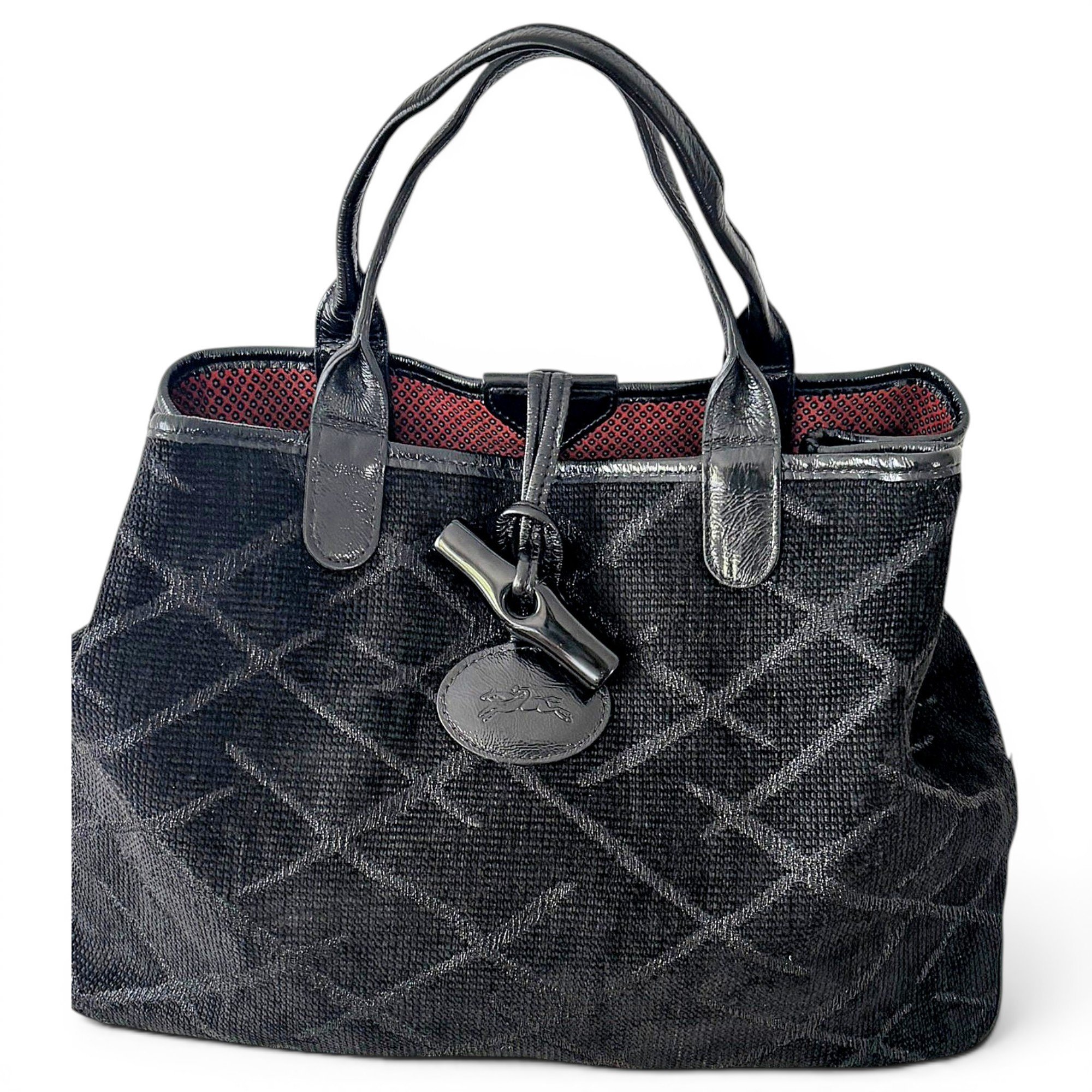 Roseau patent leather handbag