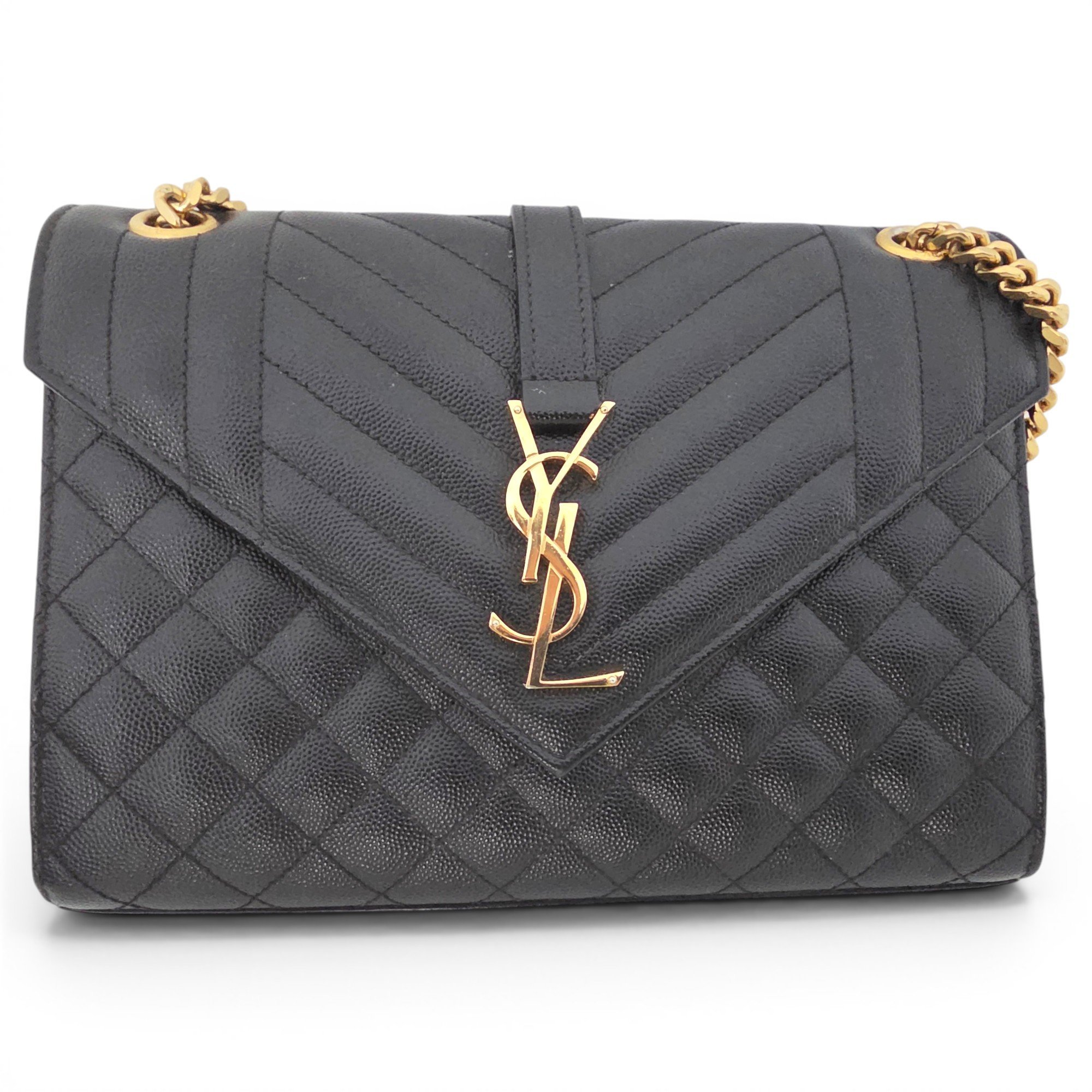 Envelope leather handbag
