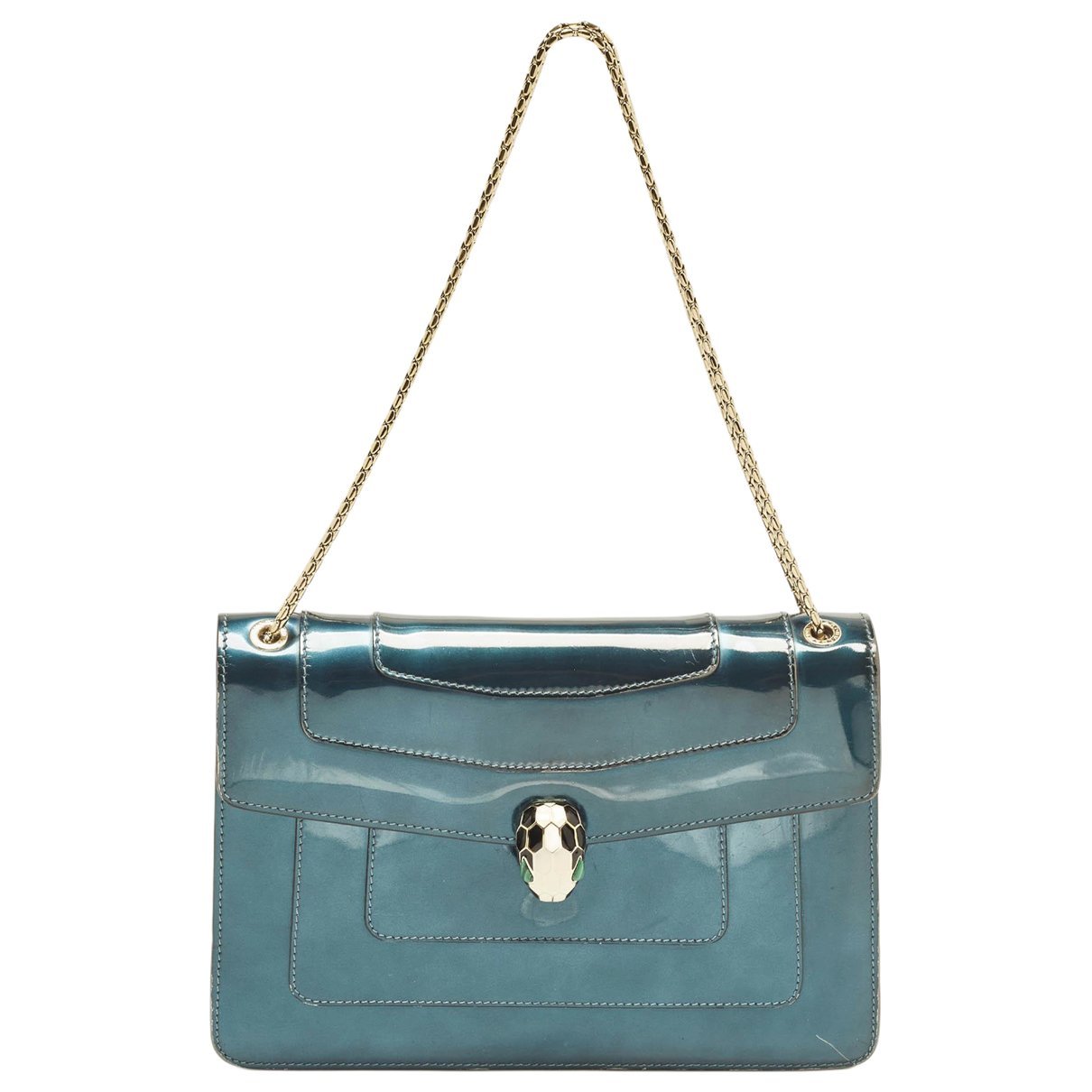 Serpenti patent leather handbag