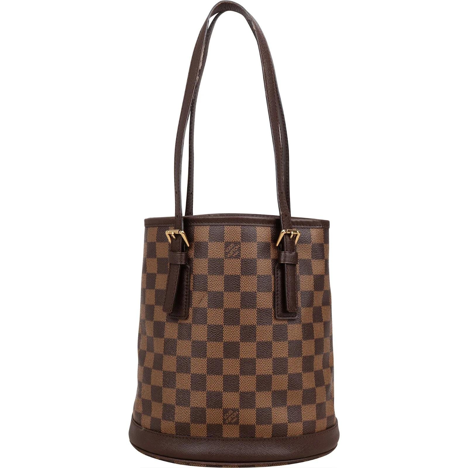 Bucket leather handbag