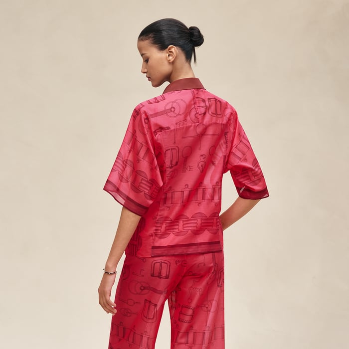 Rose Pivoine "Cahier Du Colporteur" Beach Shirt